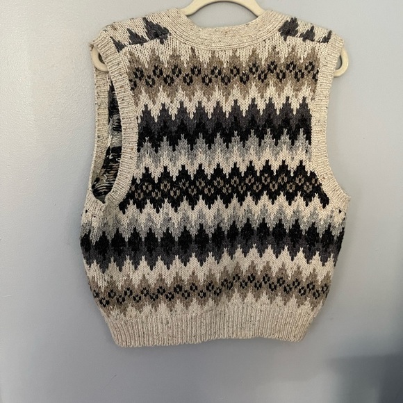 Milano sport vintage knit sweater vest L - Picture 4 of 5